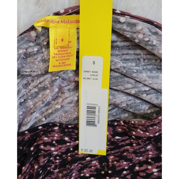 Catherine Malandrino NWT $325 Mauve Print Bateau Soft Jersey Dress, Size S (4-6) - Picture 6 of 7